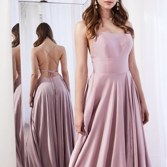 Cinderella Dresses & Skirts - DUSTY ROSE COLOR PROM PARTY Spaghetti Straps A-line Long Evening Dress CDCJ527